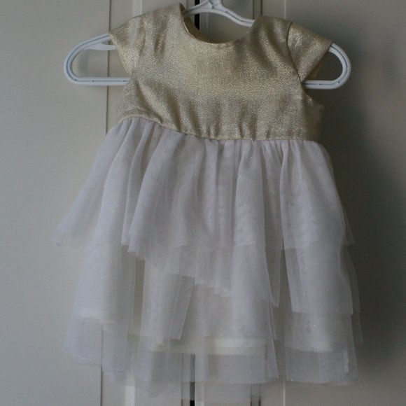 3/$20 H&M gold tulle fancy dress baby 6 months - Picture 7 of 16